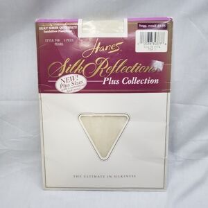 Hanes Silk Reflections Plus Collection Pantyhose Size 1 Plus Pearl Style 910